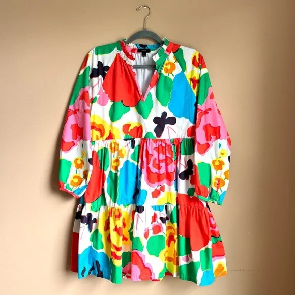 J.Crew Tiered Popover Dress – Ratti® Jardin Floral – Size Small – Fully Lined - Picture 4 of 10